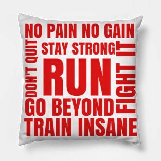 gym fitness workout bodybuilding motivation Pillow