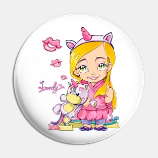 Unicorn Girl Pink | Lovely Unicorn Pin