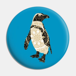 African Mandala Penguin Pin