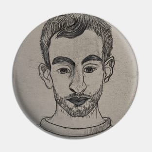 Portrait of Kompar, Pencil Sketch Pin