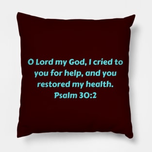 Bible Verse Psalm 30:2 Pillow