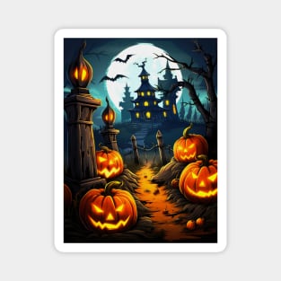 Creepy Halloween Pumpkins Magnet