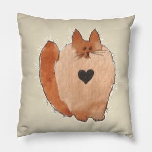Fluffy Brown Cat Pillow