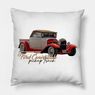 Customized 1932 Ford Convertible Pickup Truck Pillow