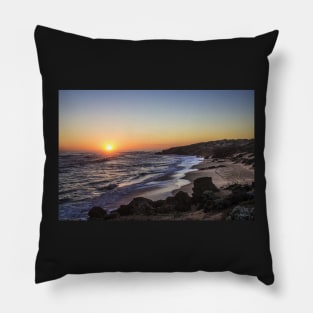 Sunset over the sand dunes at Gunnamatta Surf Beach, Mornington Peninsula, Victoria, Australia. Pillow