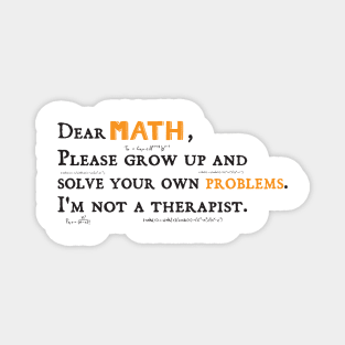 Dear Math math teachers gifts Magnet