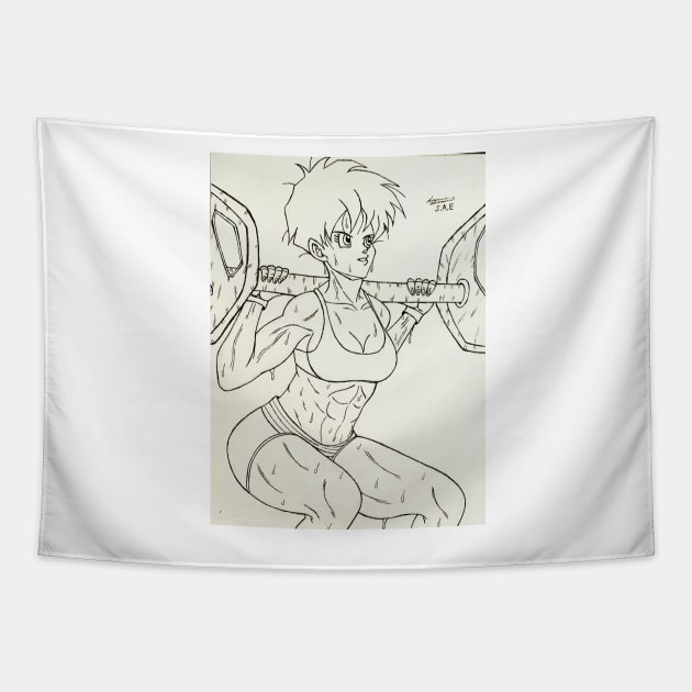 Videl Tapestry by Saquanarts