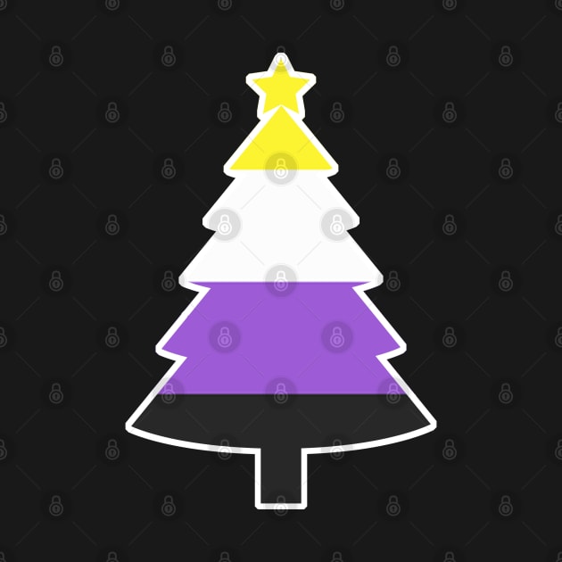 Christmas Tree LGBT Flag Nonbinary by aaallsmiles