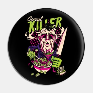 Cereal Killer Funny Horror Humor Pin