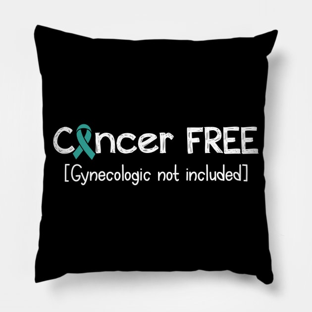 Cancer FREE- Gynecologic Cancer Gifts Gynecologic Cancer Awareness Pillow by AwarenessClub