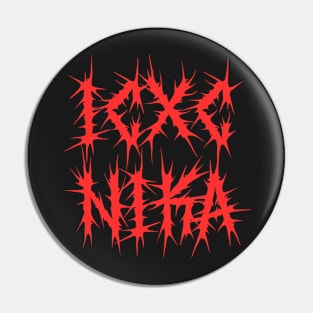 Death Metal ICXC NIKA Jesus Christ Conquers Pin