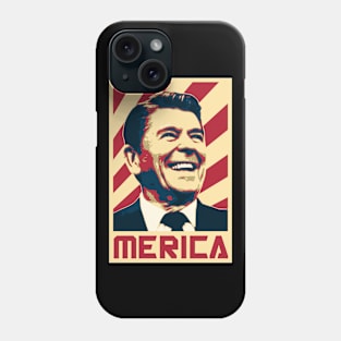 Merica Ronald Reagan Retro Propaganda Phone Case