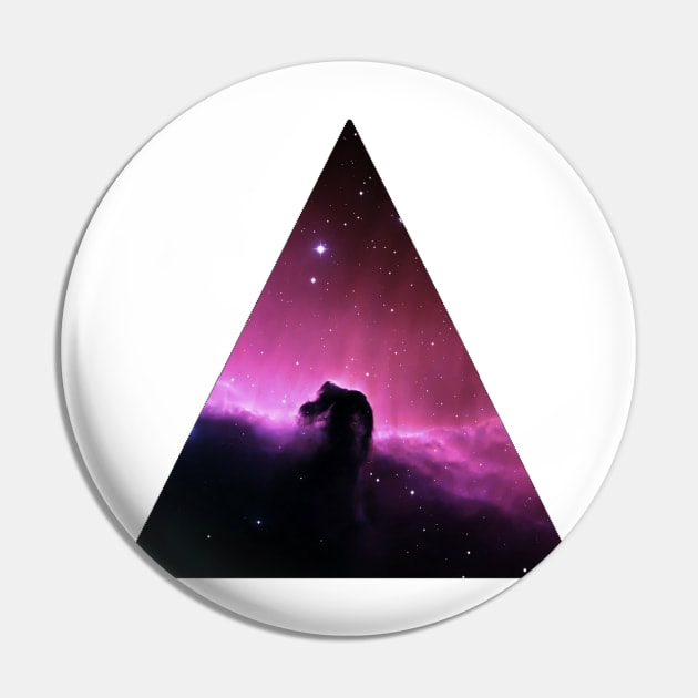 Purple Horsehead Nebula Triangle Pin by luckylucy