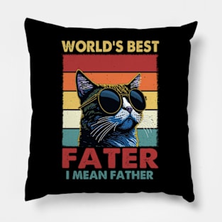 Worlds Best Farter I Mean Father, Best Cat Dad Ever Pillow