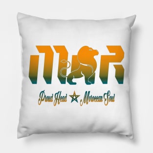 Morocco Atlas Lion Proud Morocco Flag Gift Moroccan Lovers For Men's Women's Pillow