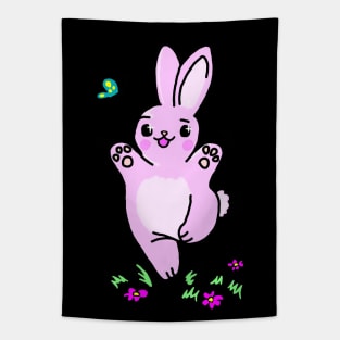 Happy Joy Funny Bunny Tapestry