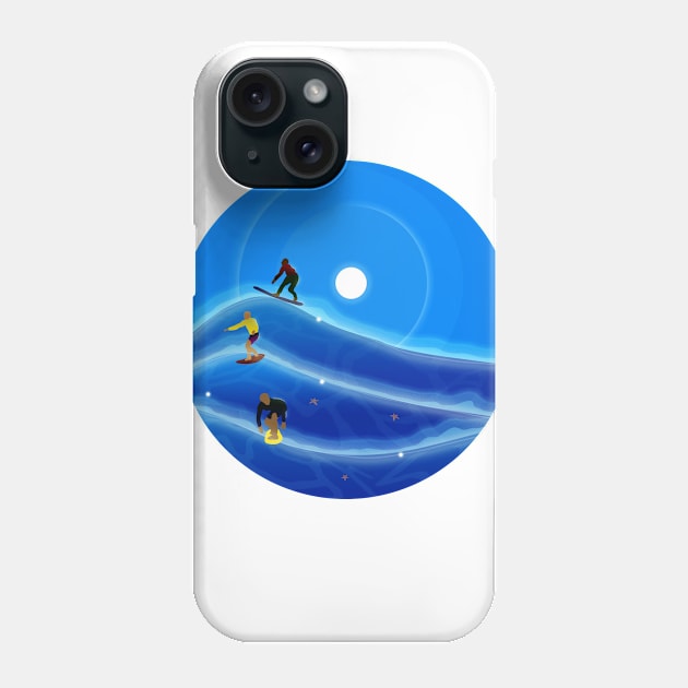 Surfing Phone Case by Tebscooler