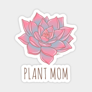 Plant Mom, Beautiful Succulent Magnet