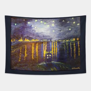 Starry Tardis on the Rhone Tapestry