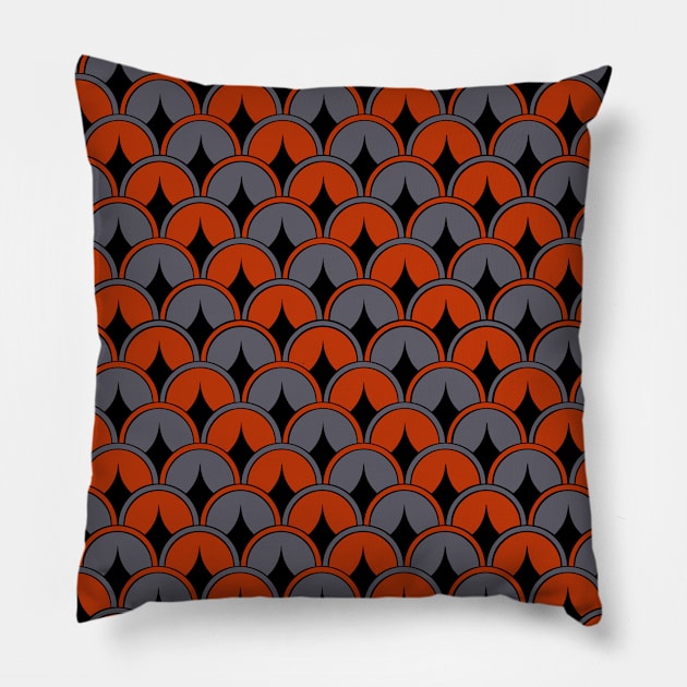 Burdigala Scale Mosaic Pillow by Mosaicblues