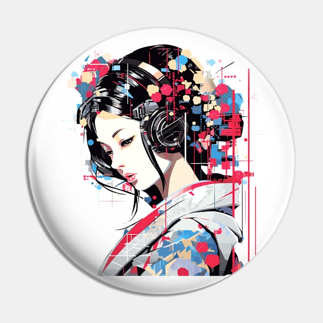 Japanese Woman Portrait Geisha Tradition Culture Abstract Pin by Cubebox