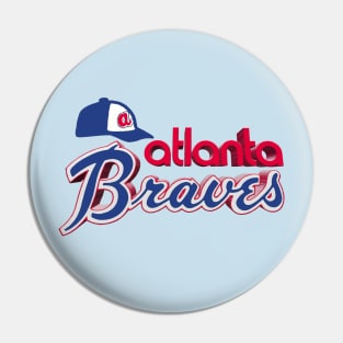 Atlanta Braves 3D - Hank Aaron era 1970s Cap and Logo Pin