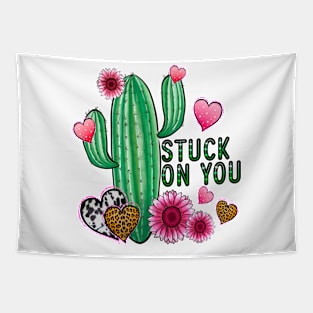 Stuck On You T Shirt Valentine T shirt For Women Tapestry