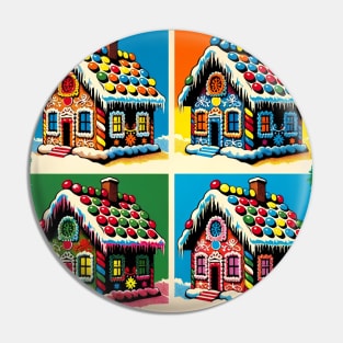 Ginger Zest: A Vibrant Pop Art Gingerbread Fantasy - Classic Christmas Pin