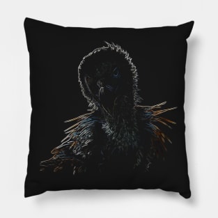 vulture, colored vulture Pillow