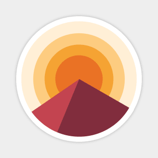 sun and mountains Magnet