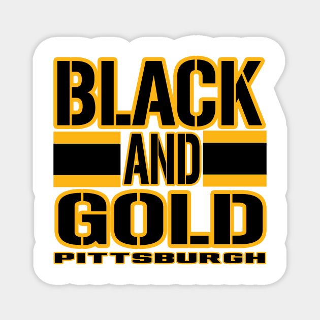 Pittsburgh LYFE Black and Gold True Football Colors! Magnet by OffesniveLine