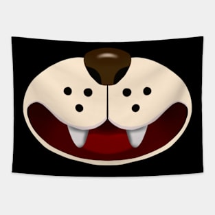 Funny Puppy Smiley Mask - Hameoart Tapestry