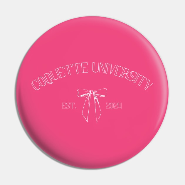 Coquette University Cute Bow Collegiate design Pin by kuallidesigns