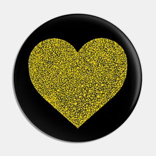 Yellow Bubble Heart Pin