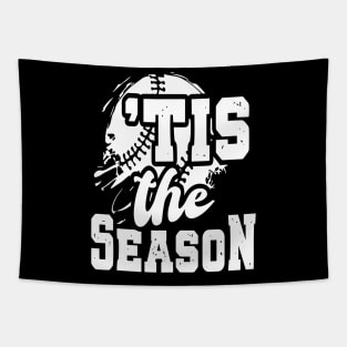 Tis The Season Baseball Lovers Funny Tapestry