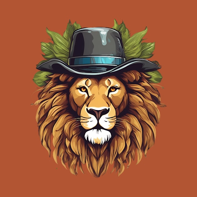 Hipster King of the Jungle Cool Lion by trubble