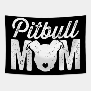 Pitbull Mom (White) Tapestry