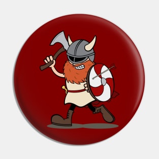 Viking Berserker Cartoon (Player 2 / Red) Pin