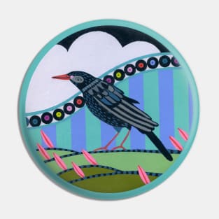 Record Collector Bird Pin