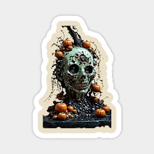 The Enigmatic Glow: Haunted Halloween Pumpkin Magnet