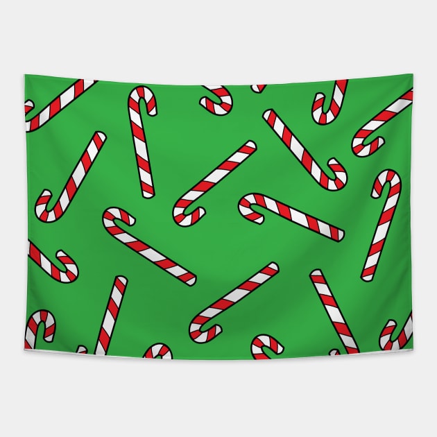 Candy cane pattern Tapestry by Cathalo