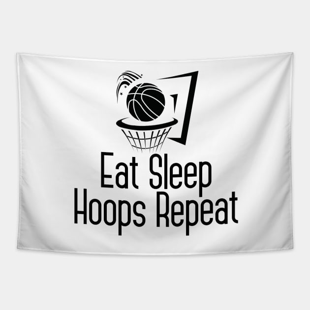 Eat Sleep Hoops Repeat Tapestry by nextneveldesign