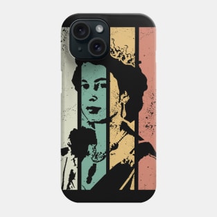Queen Elizabeth - retro colors Phone Case