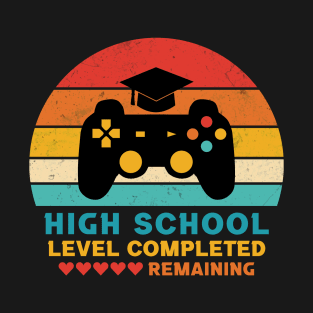 Retro Style High School Level Completed Graduation T-Shirt