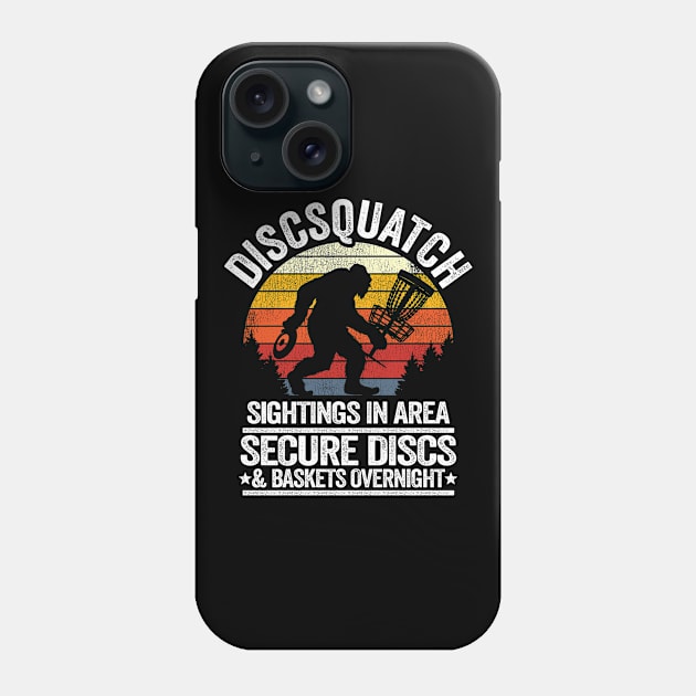 Discsquatch Funny Bigfoot Disc Golf Sasquatch Gift Phone Case by Kuehni