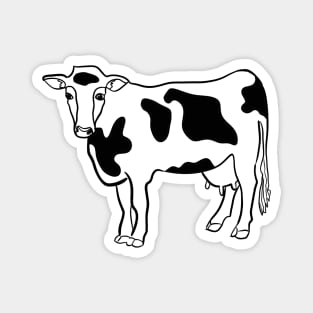 Stick figure cow Magnet