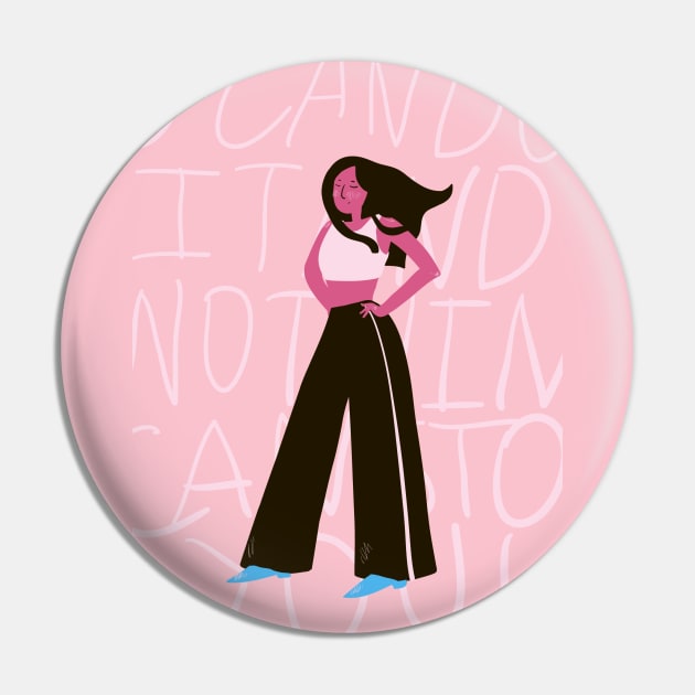 You Can Do It - Power Women Pin by ziluwu