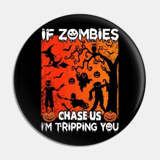 Halloween Zombie Chase Pin