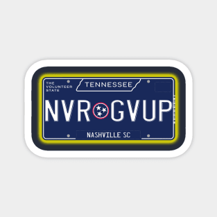 TN License Plate - NVR GVUP - Nashville SC Magnet