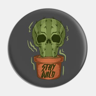 cactus skull stay wild Pin